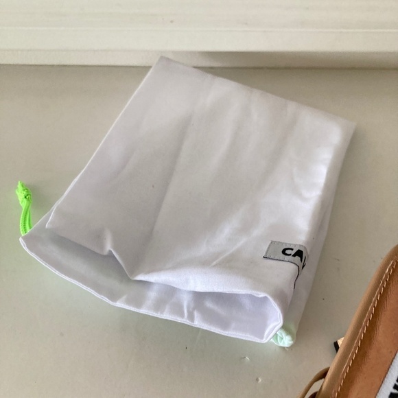 Caverley Anthropologie Trish Leather Neutral Geometric Heeled Mules - Picture 5 of 9